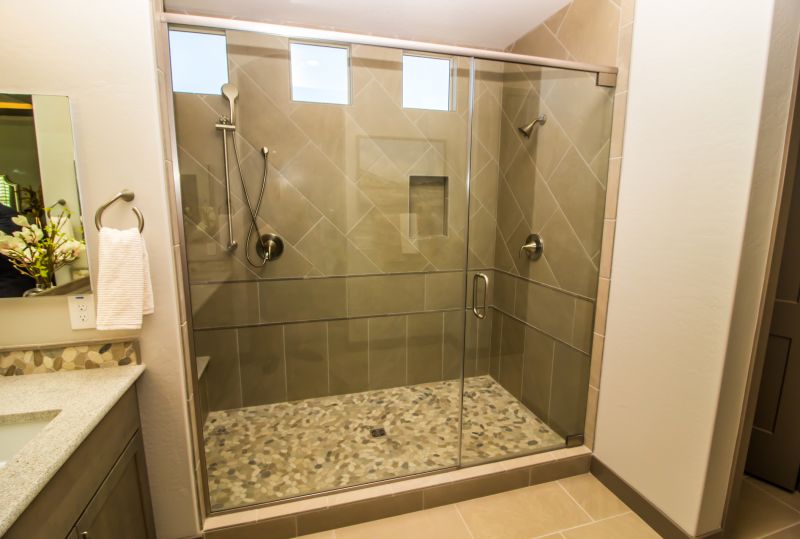 Shower with Glass Partition